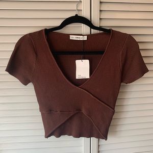 NWT Zara Knit Crop Top Size S